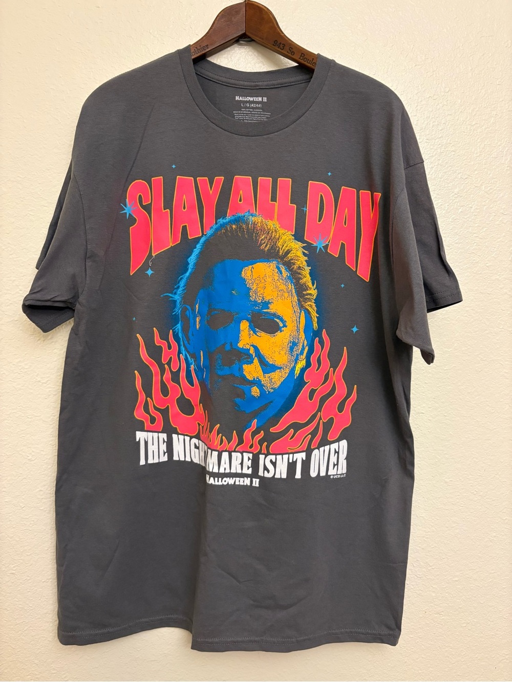 Halloween II 'Slay All Day' Graphic Tee - Charcoal